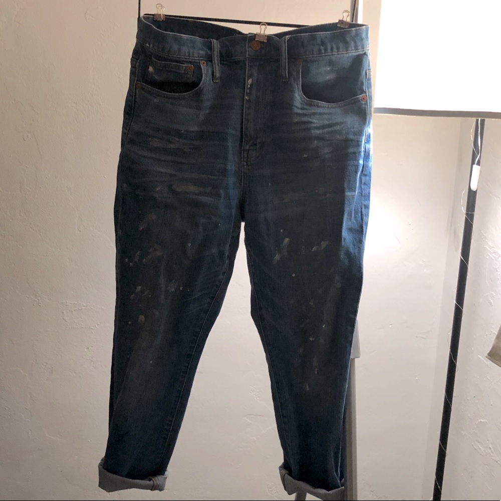 Madewell High Rise Slim Boyjeans (distressed)